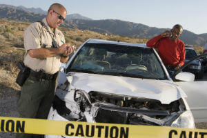 officer at accident scene