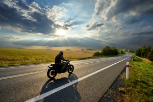 motorcycle on the highway