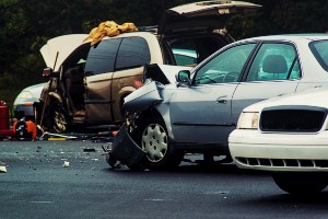 multi-vehicle car crash