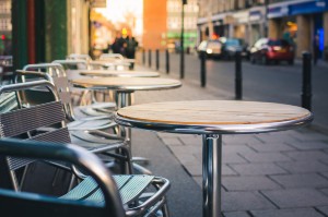 outdoor dining on the street