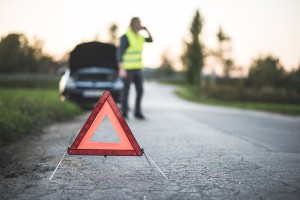 man calling for help after an accident