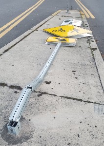 pedestrian and bicycle crosswalk