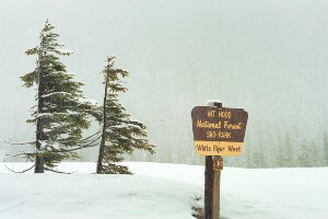 Mt Hood Sno-Park sign