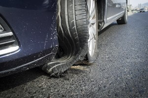 Semi Truck Tire Blowout