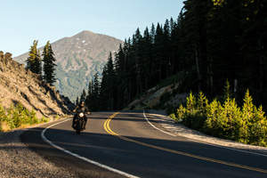 motorcycle riding in the mountains