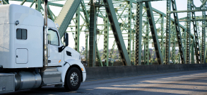 Truck on bridge